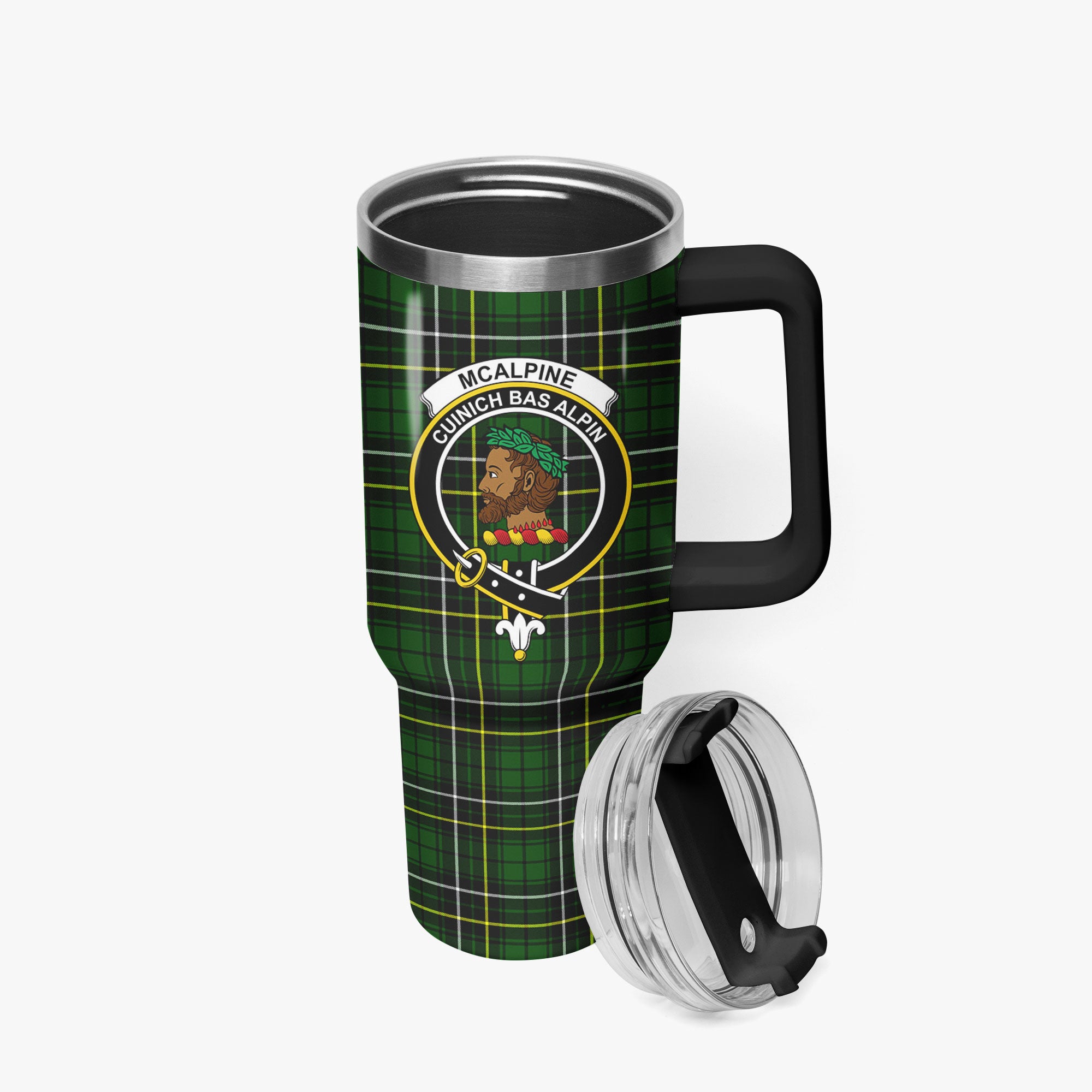 McAlpine Modern Tartan Crest 40 oz Insulated Tumbler with Handle