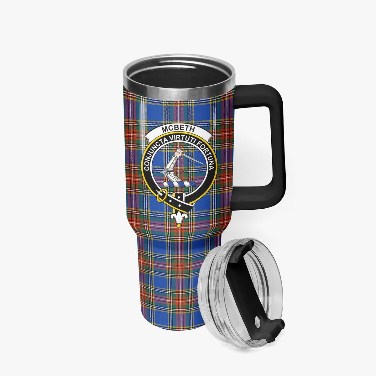 McBeth Ancient Tartan Crest 40 oz Insulated Tumbler with Handle