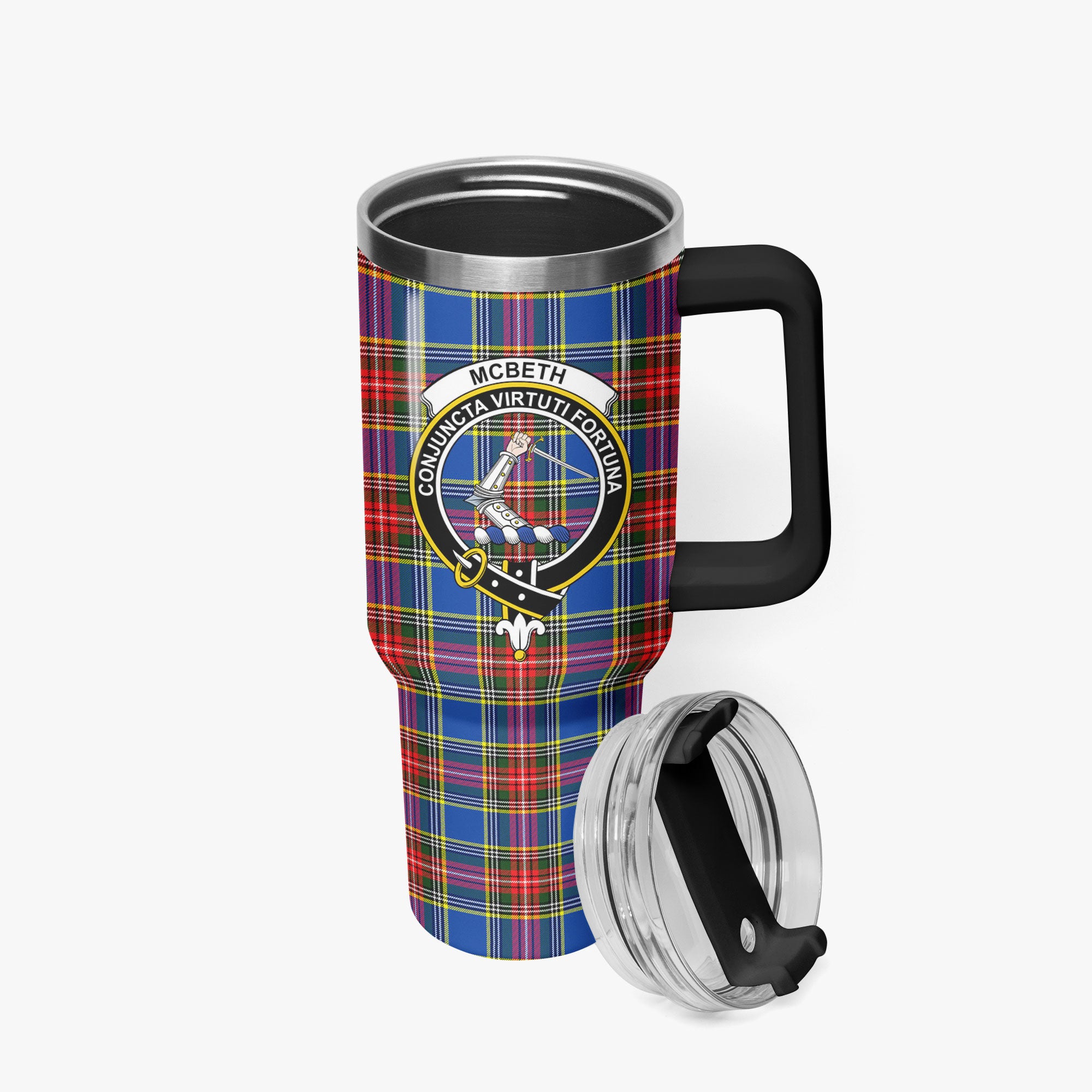 McBeth Modern Tartan Crest 40 oz Insulated Tumbler with Handle