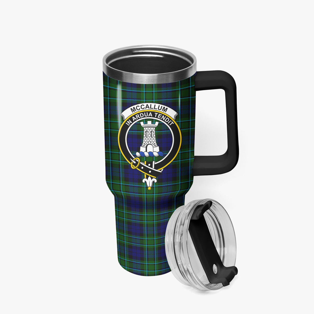 McCallum Modern Tartan Crest 40 oz Insulated Tumbler with Handle
