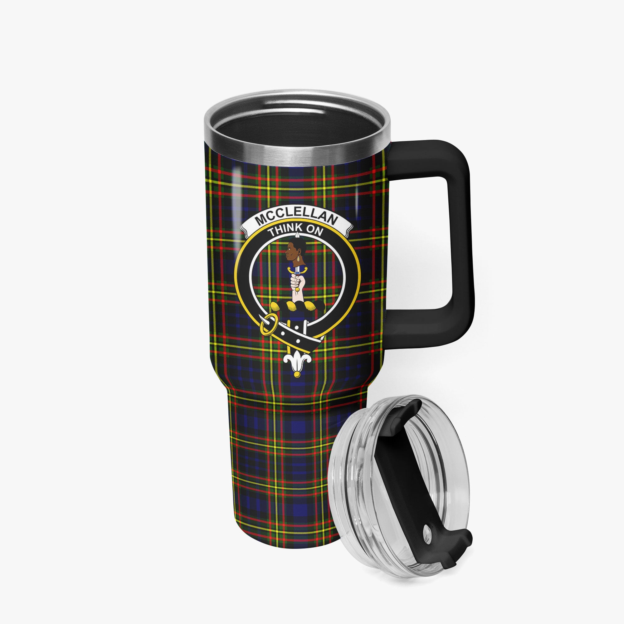 McClellan Modern Tartan Crest 40 oz Insulated Tumbler with Handle
