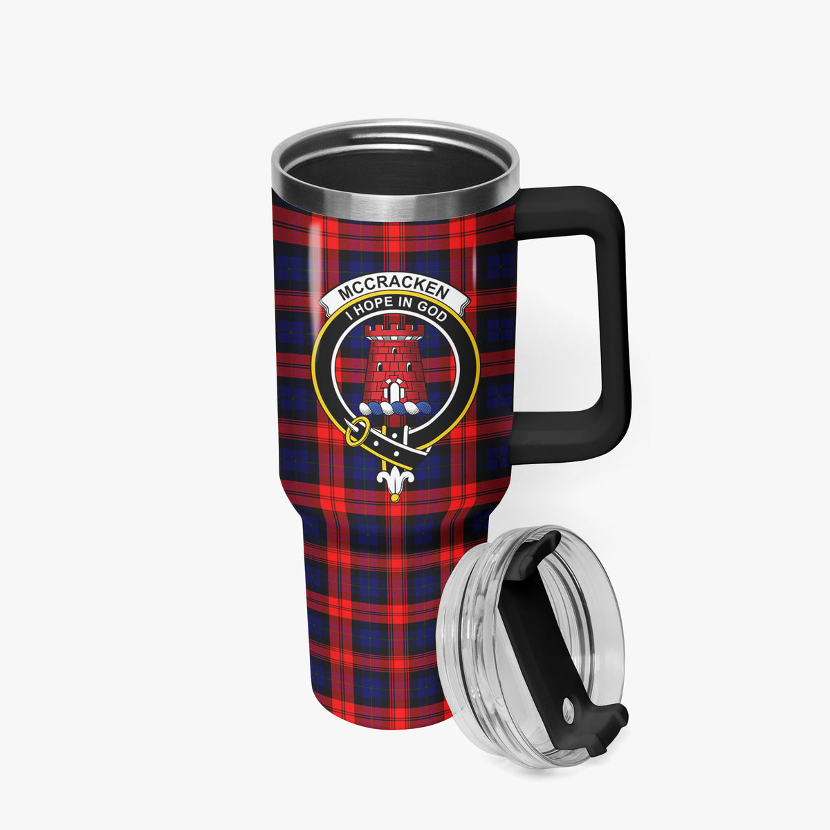 McCracken Tartan Crest 40 oz Insulated Tumbler with Handle