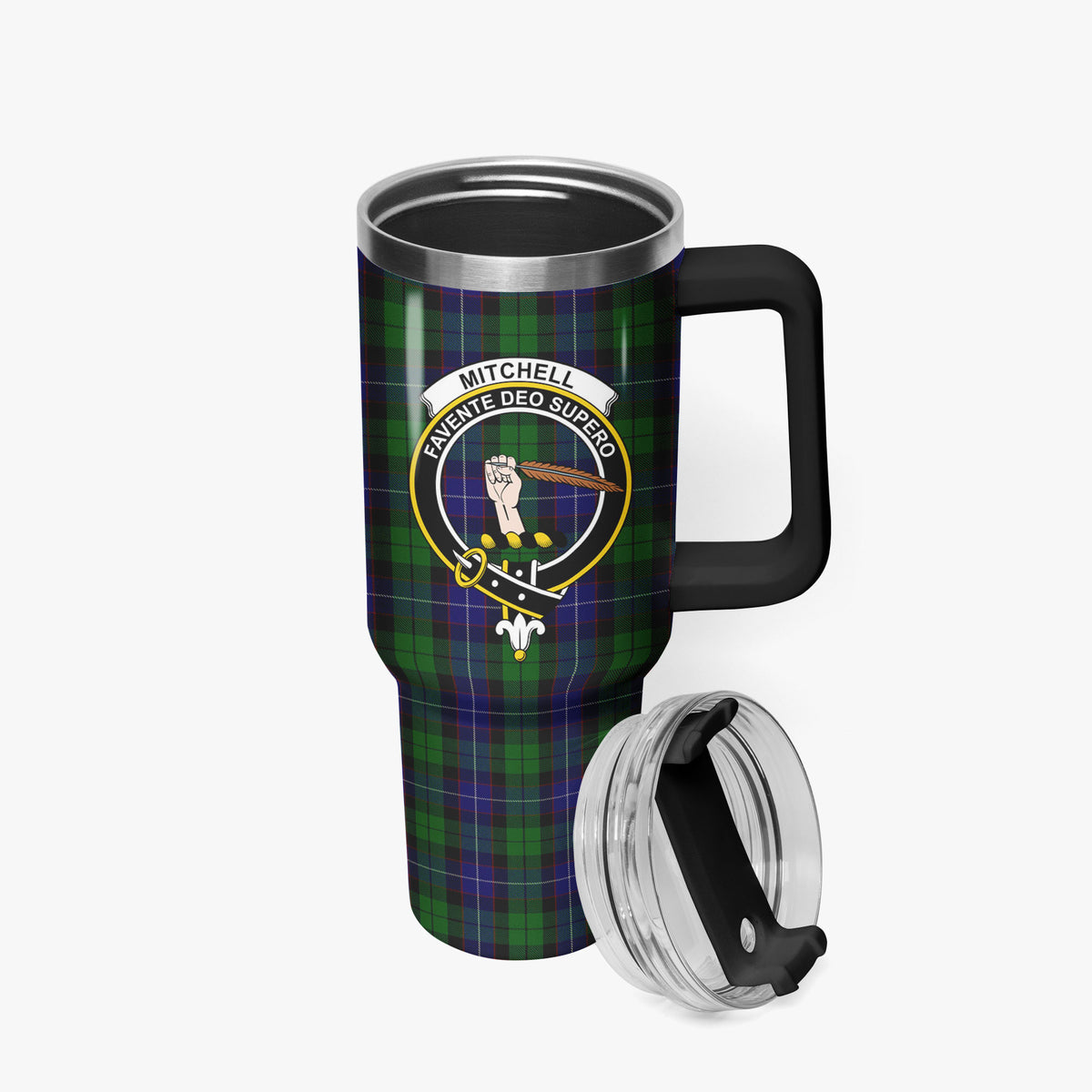 Mitchell Tartan Crest 40 oz Insulated Tumbler with Handle