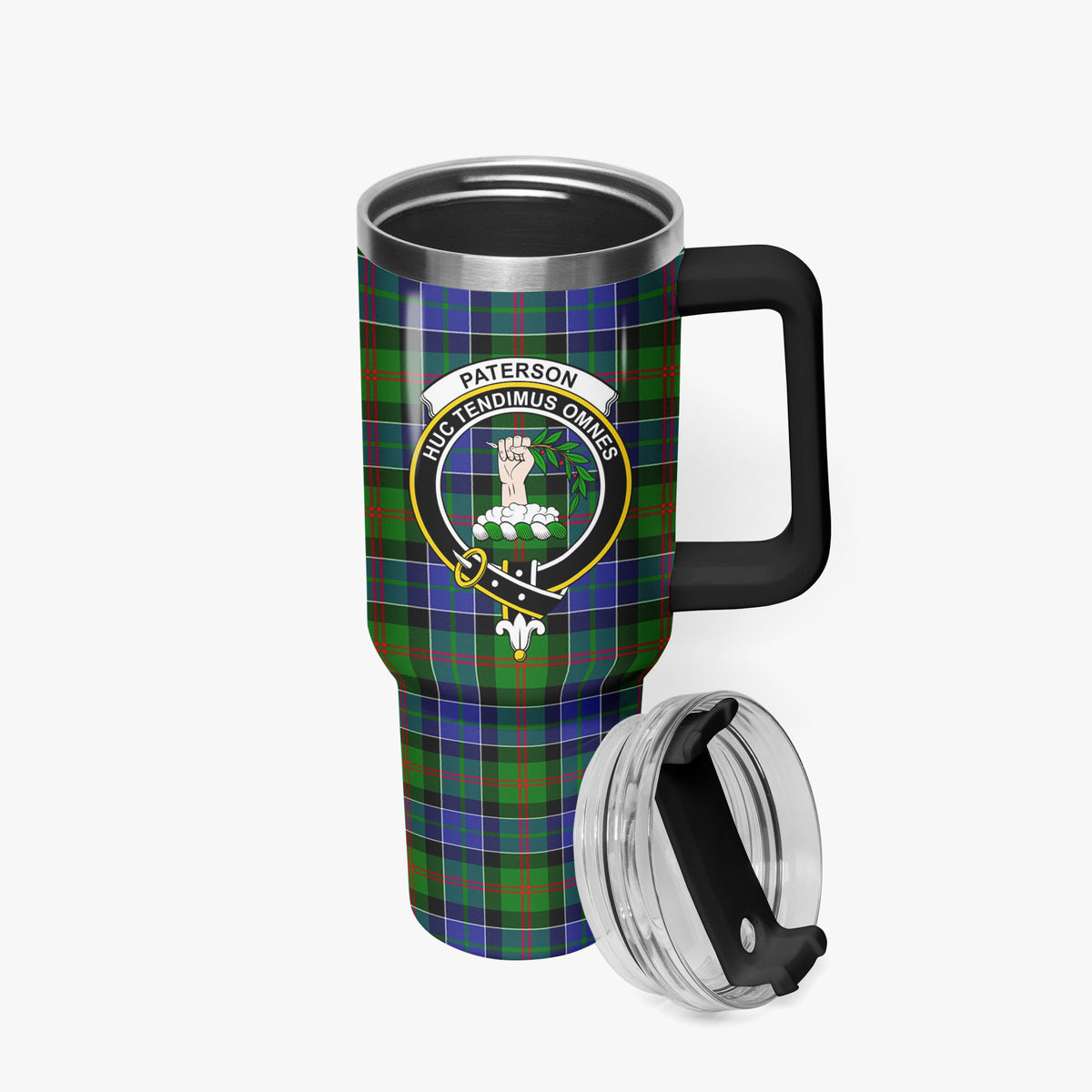 Paterson Tartan Crest 40 oz Insulated Tumbler with Handle