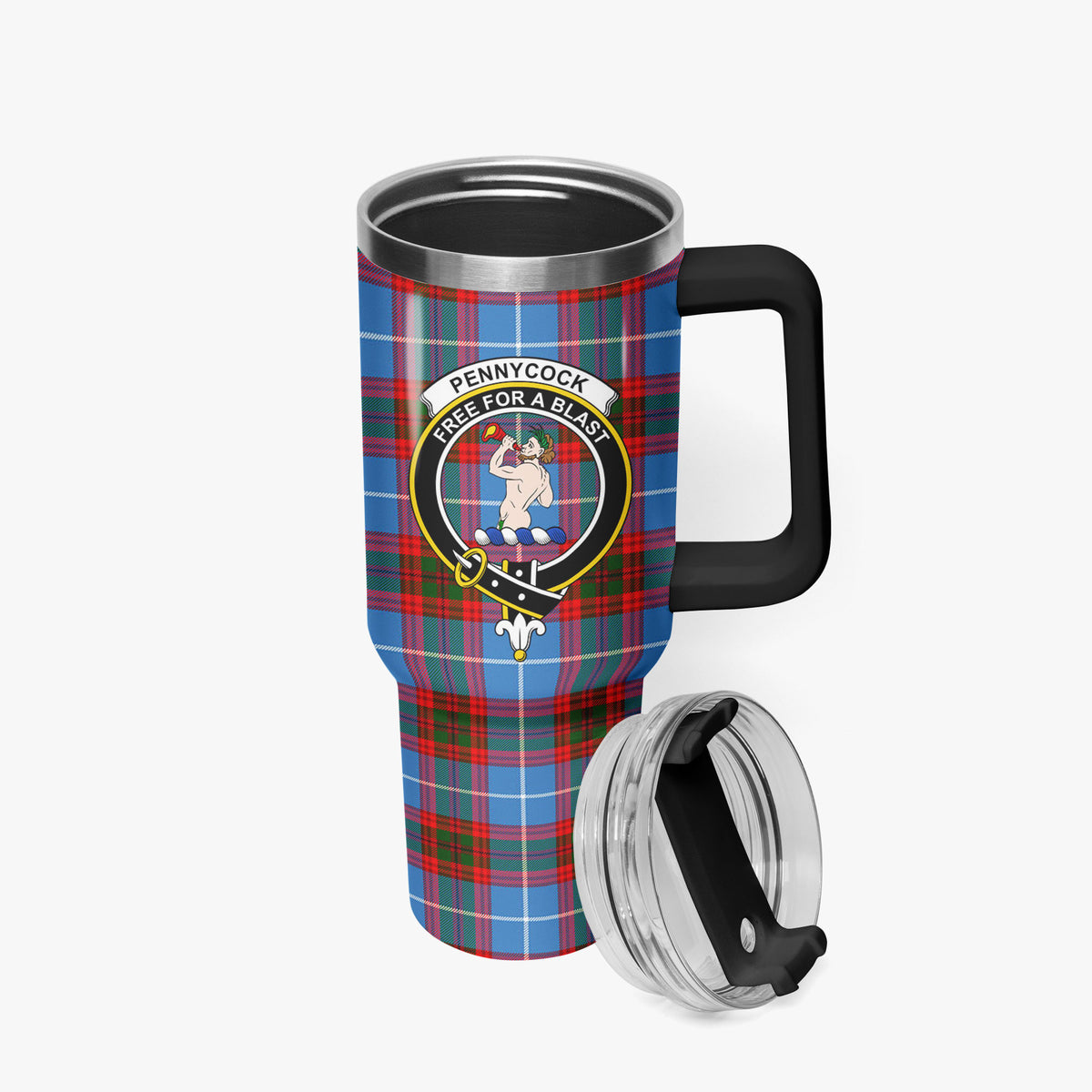 Pennycook Tartan Crest 40 oz Insulated Tumbler with Handle