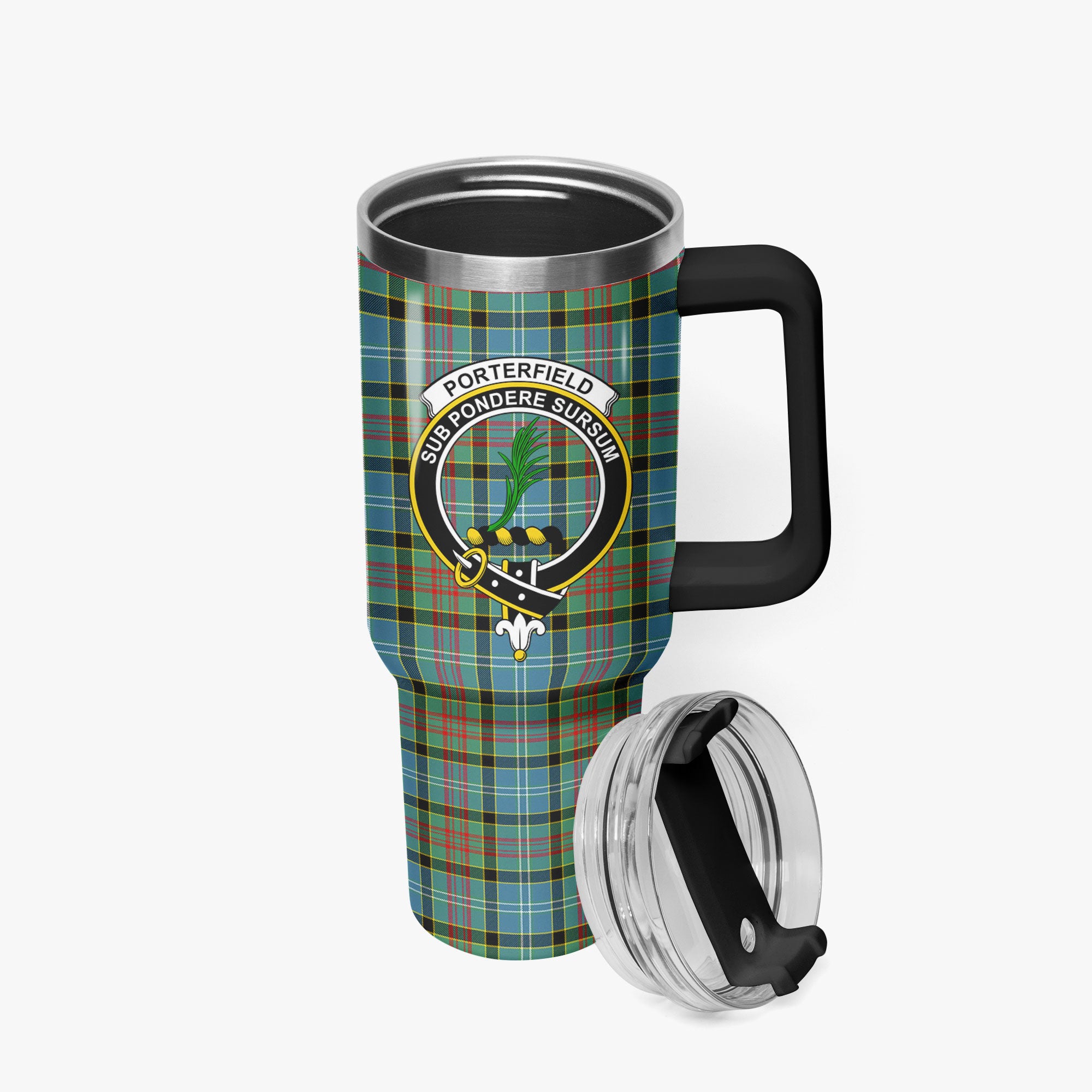 Porterfield Tartan Crest 40 oz Insulated Tumbler with Handle