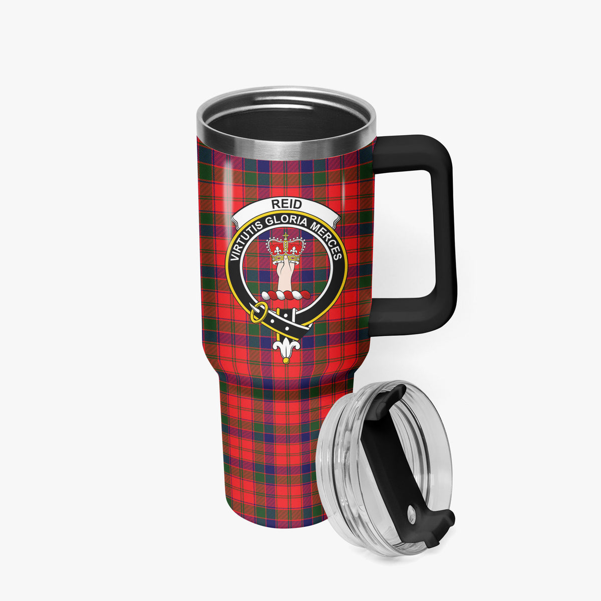 Reid Modern Tartan Crest 40 oz Insulated Tumbler with Handle