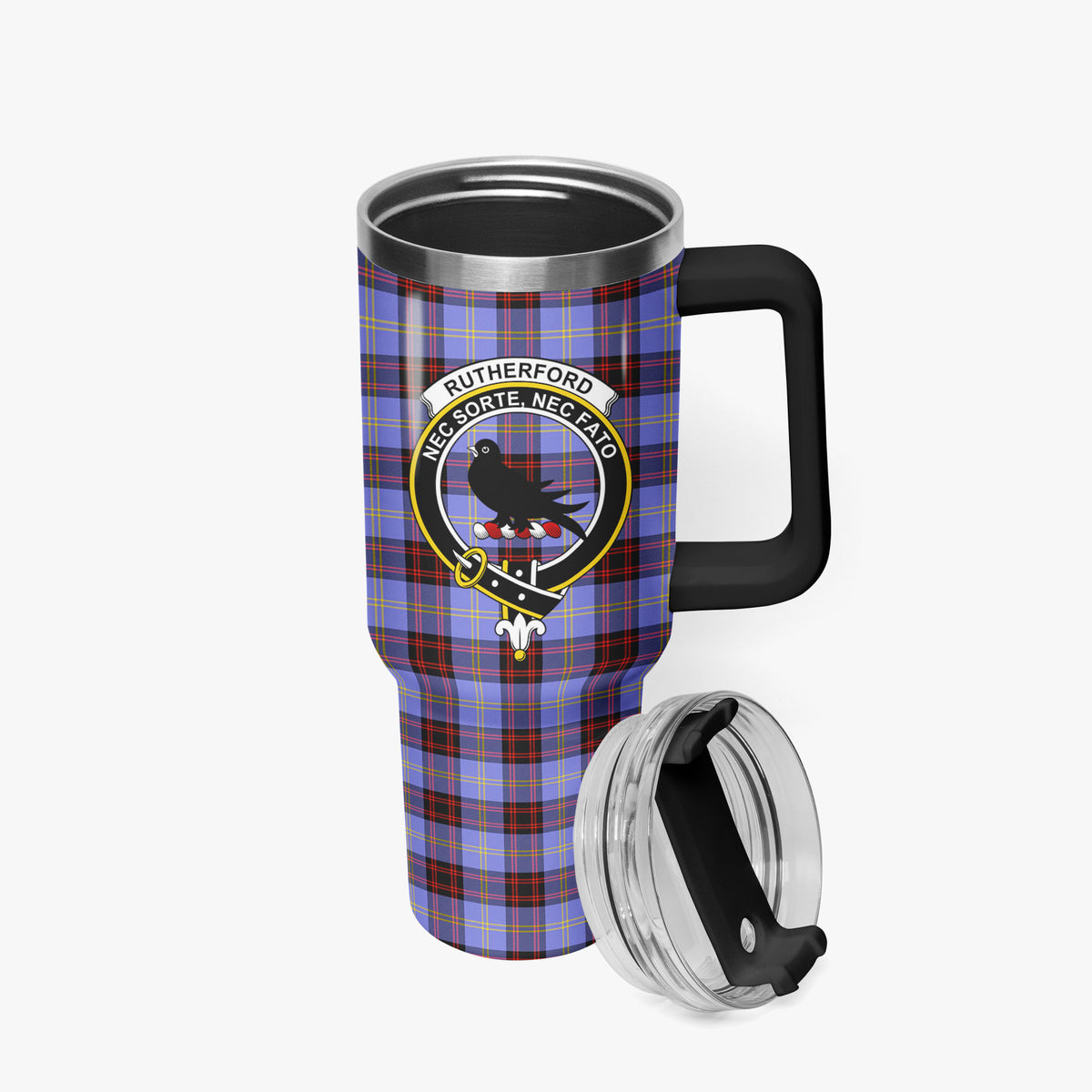 Rutherford Tartan Crest 40 oz Insulated Tumbler with Handle