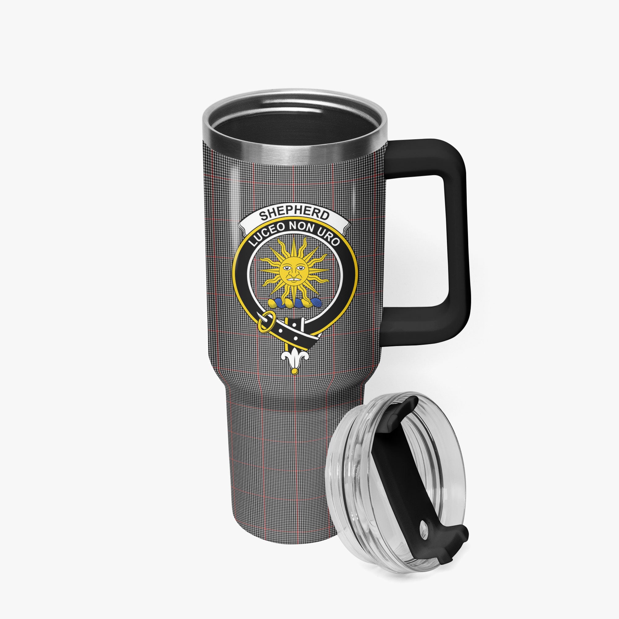 Shepherd Tartan Crest 40 oz Insulated Tumbler with Handle