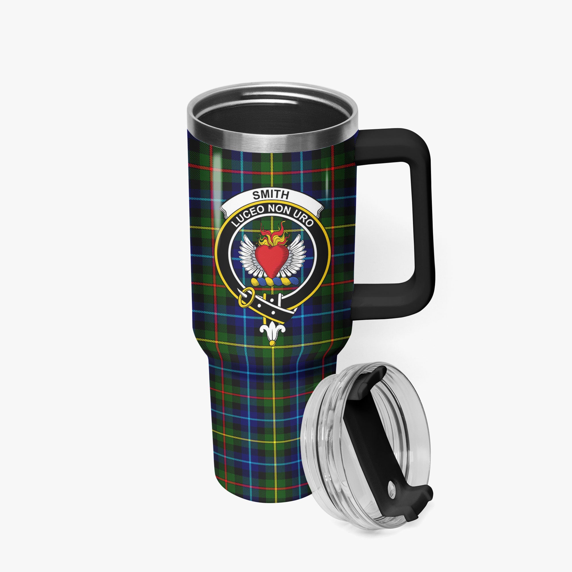 Smith Modern Tartan Crest 40 oz Insulated Tumbler with Handle