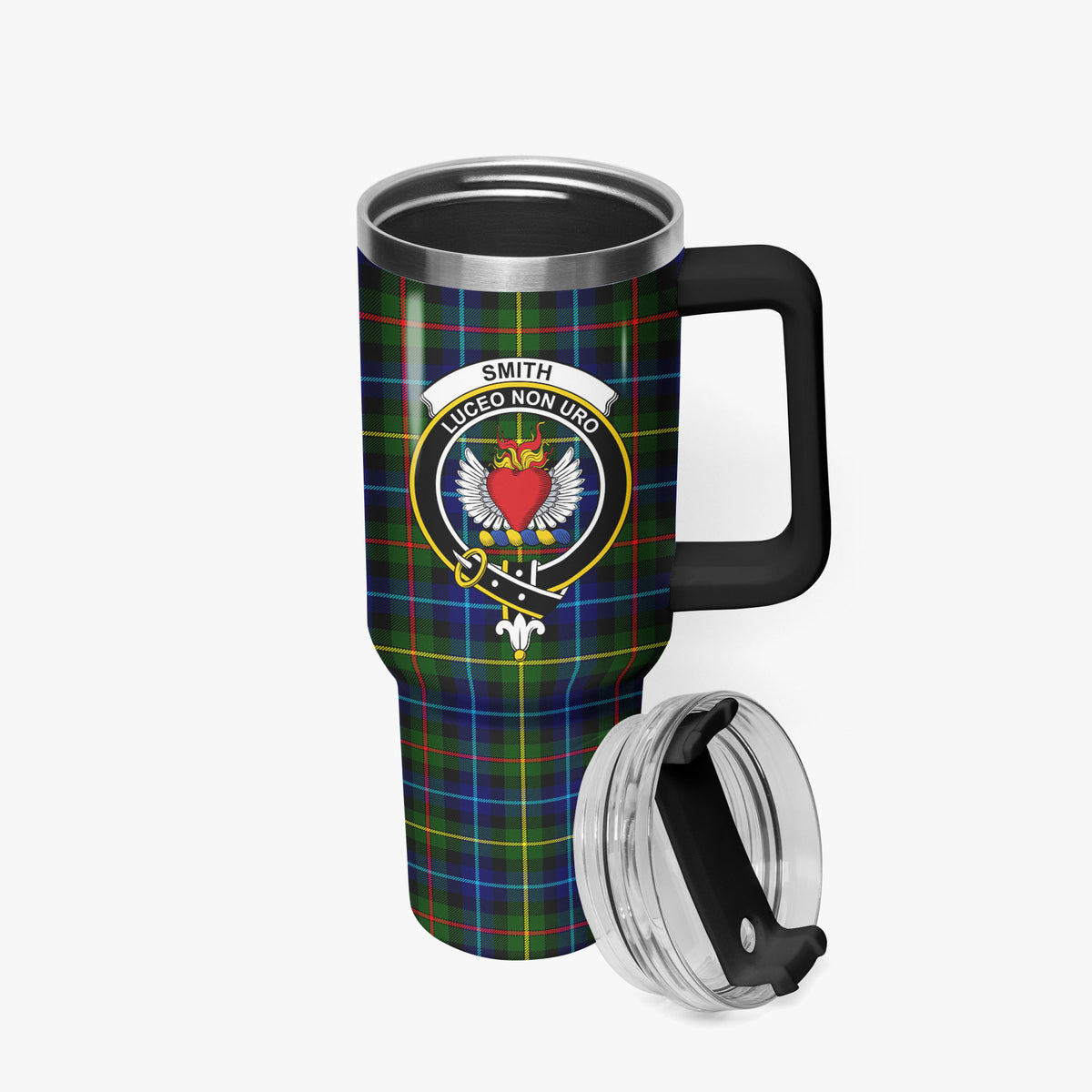 Smith Modern Tartan Crest 40 oz Insulated Tumbler with Handle