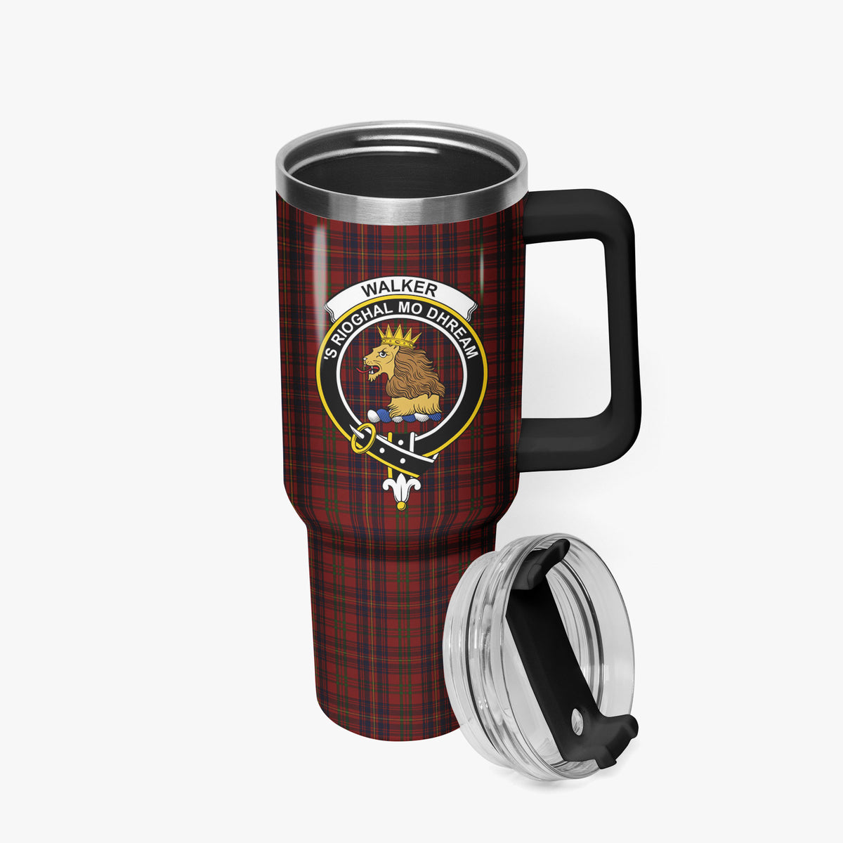 Walker Tartan Crest 40 oz Insulated Tumbler with Handle