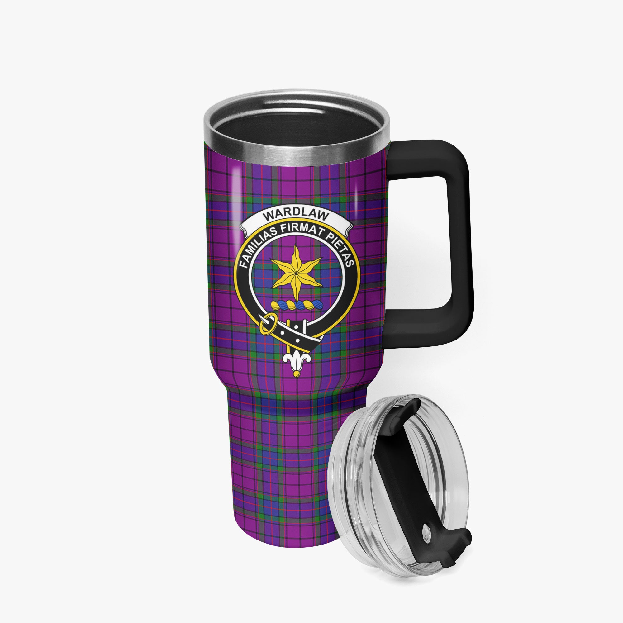 Wardlaw Modern Tartan Crest 40 oz Insulated Tumbler with Handle
