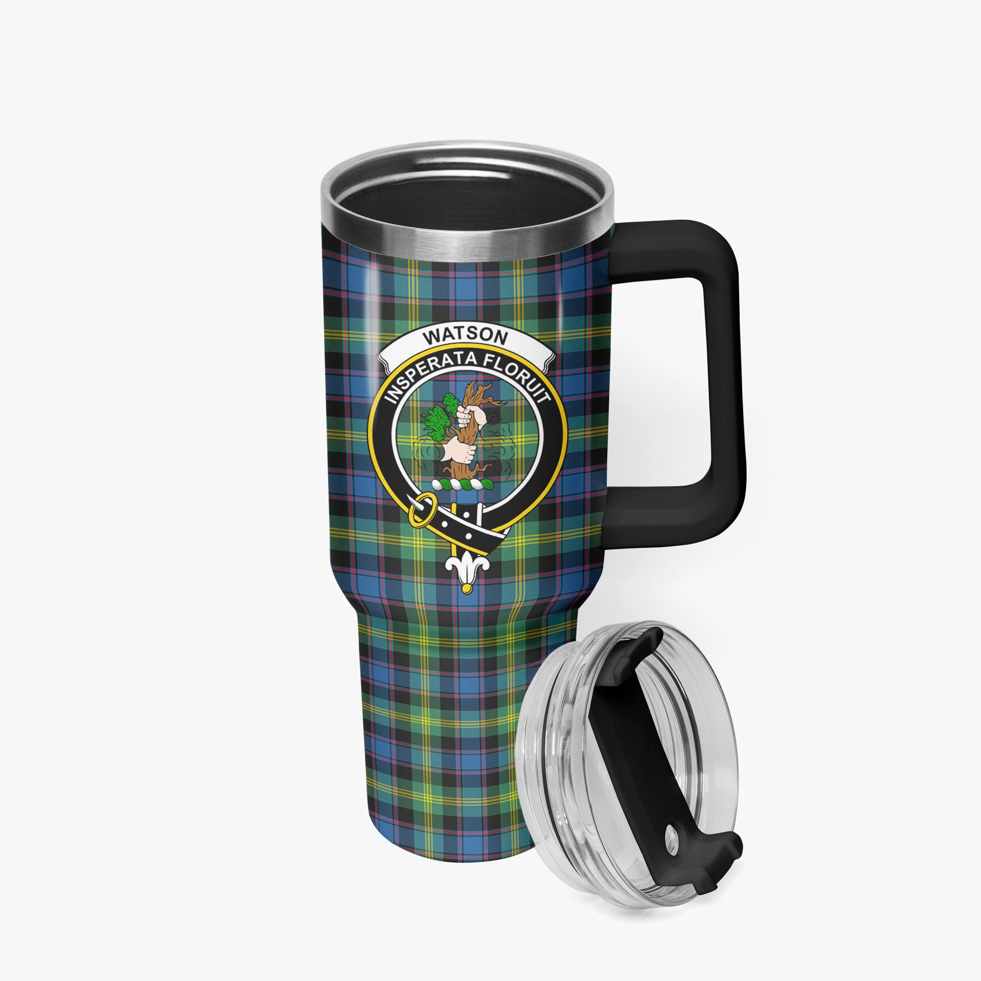 Watson Ancient Tartan Crest 40 oz Insulated Tumbler with Handle