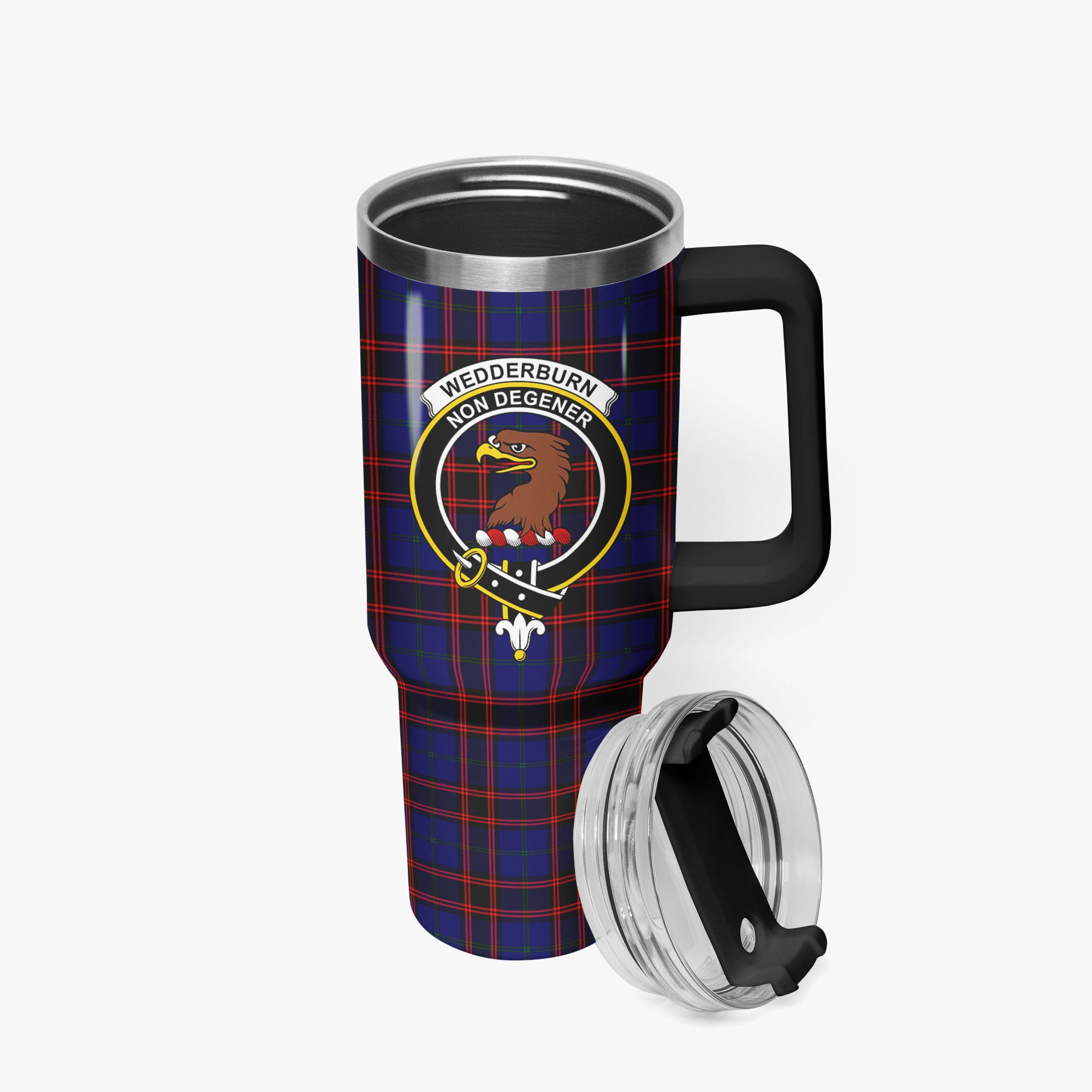 Wedderburn Tartan Crest 40 oz Insulated Tumbler with Handle