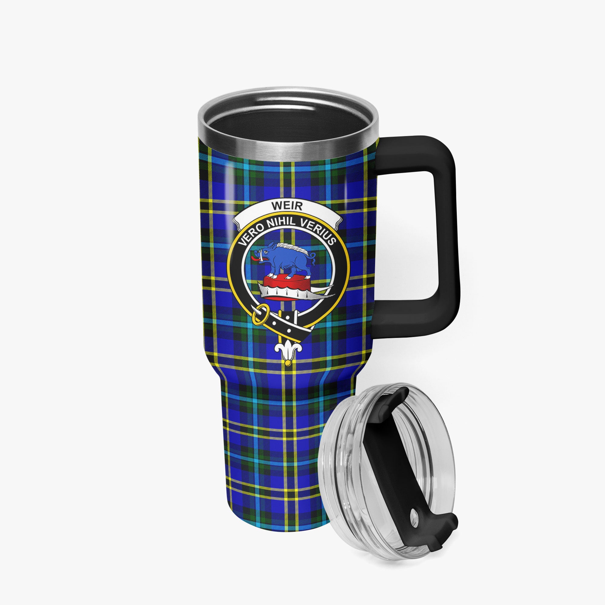 Weir Modern Tartan Crest 40 oz Insulated Tumbler with Handle