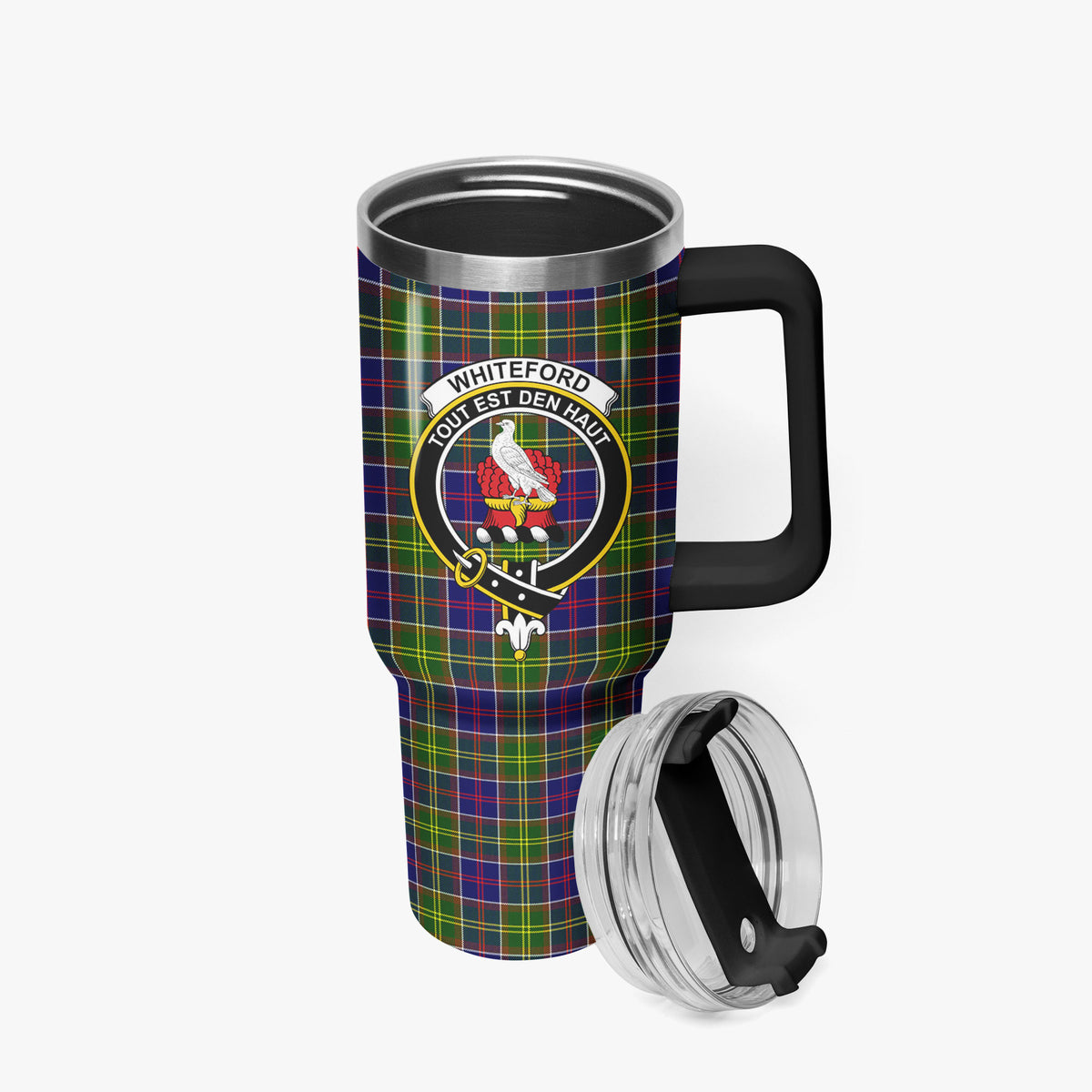 Whiteford Tartan Crest 40 oz Insulated Tumbler with Handle