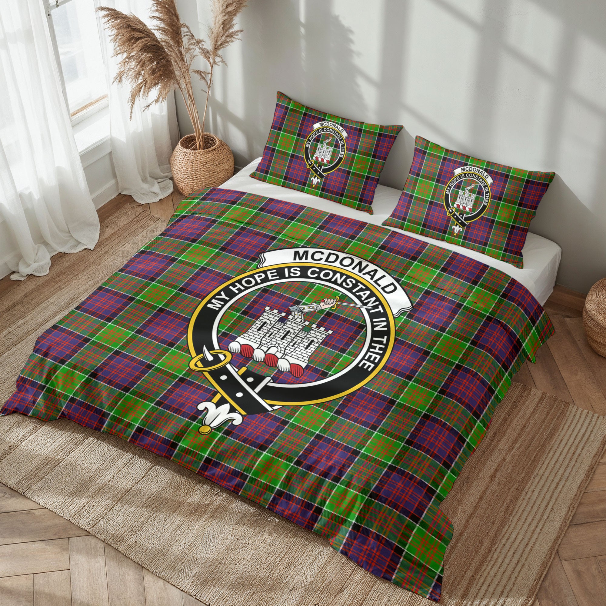 McDonald (Clan Ranald) Tartan Crest Bedding Set