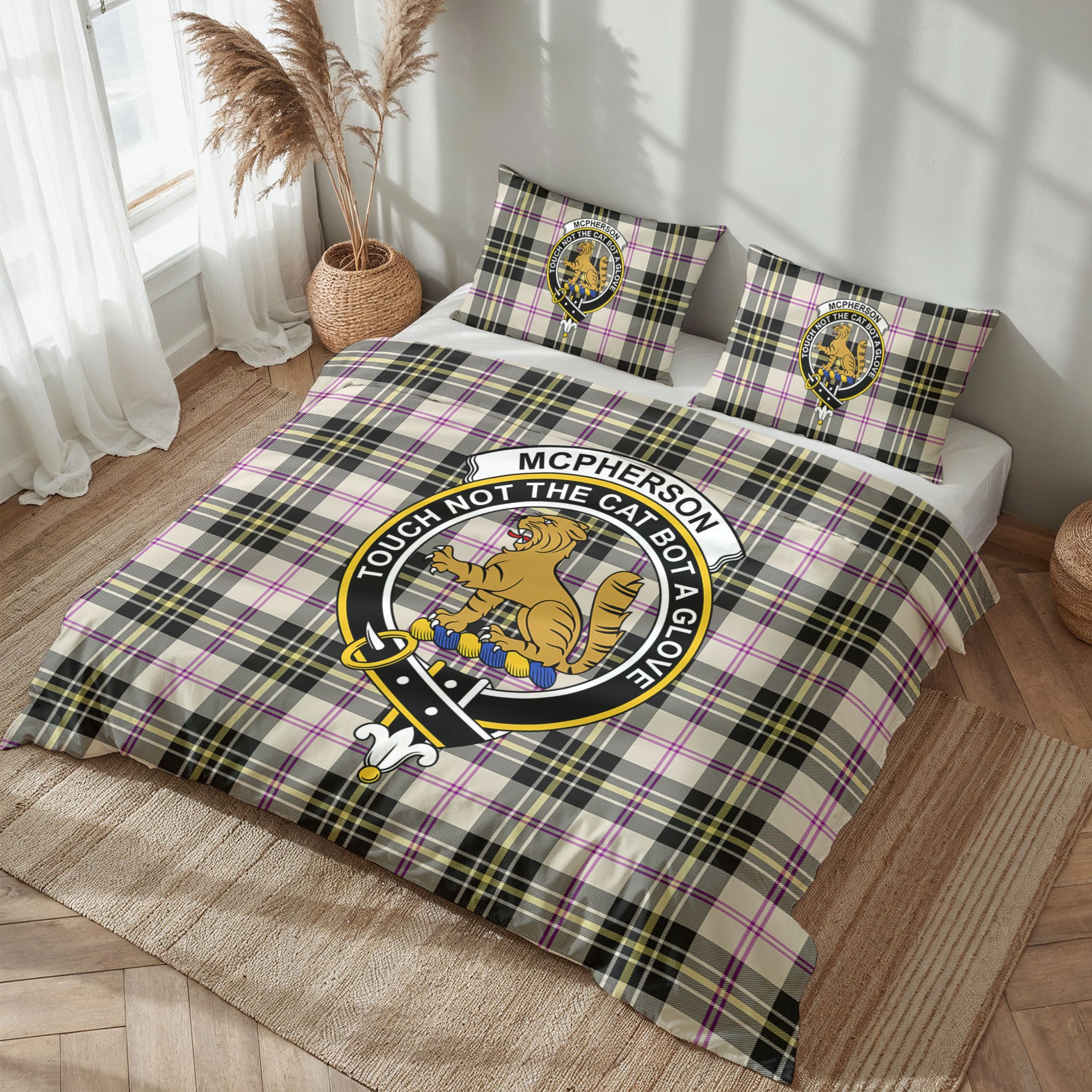McPherson Dress Ancient Tartan Crest Bedding Set