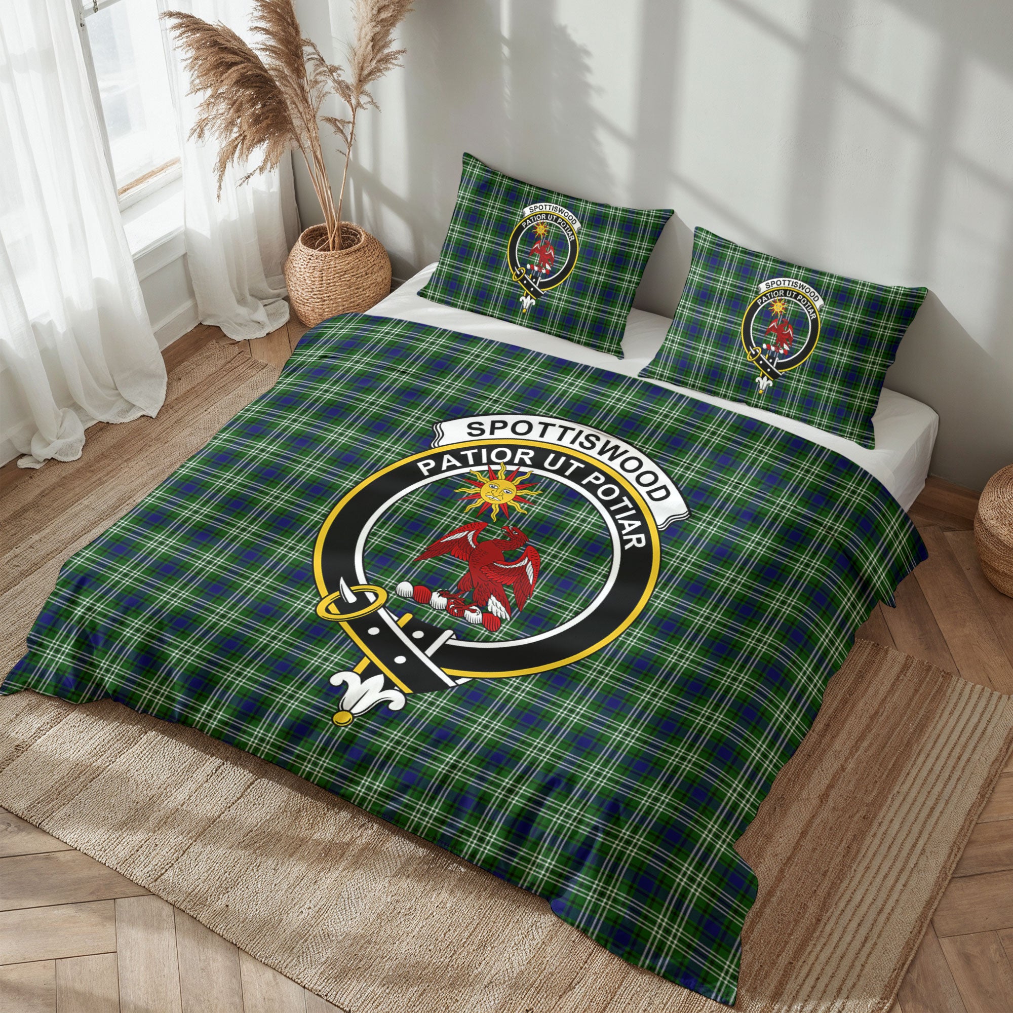 Spottiswood Tartan Crest Bedding Set