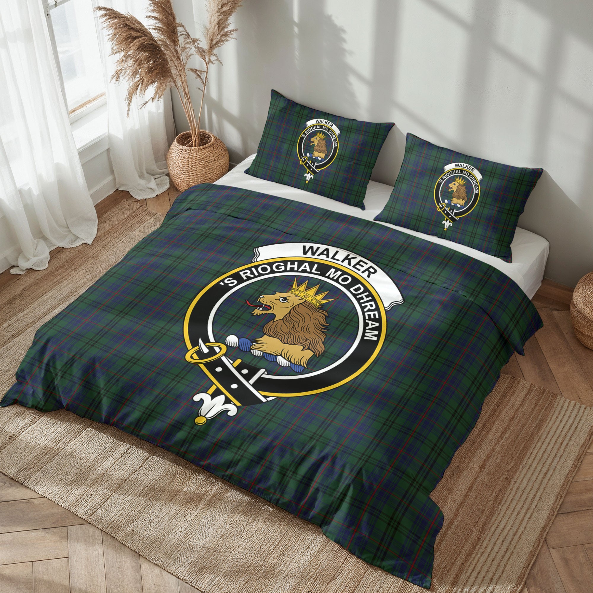 Walker Hunting Tartan Crest Bedding Set