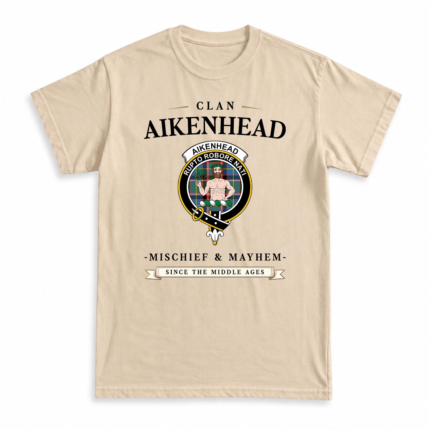 Aikenhead Tartan Crest Mischief and Mayhem T-shirt