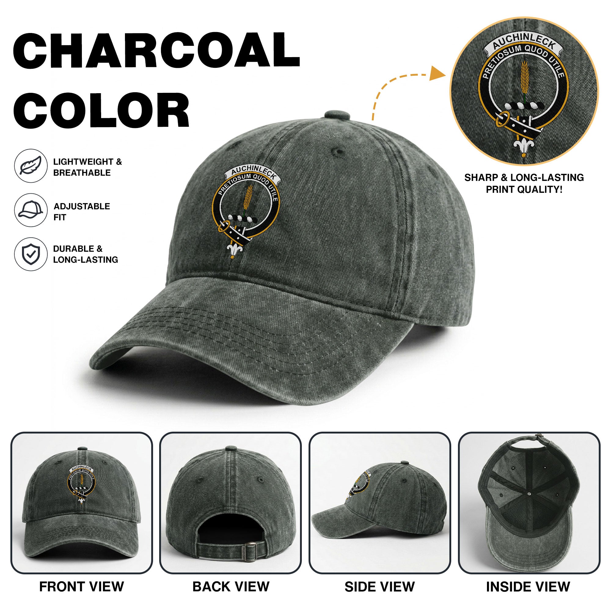Auchinleck Crest Washed Classic Cap