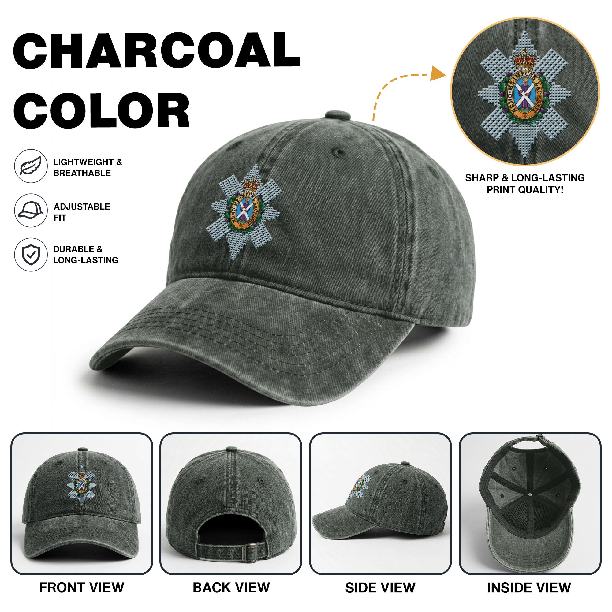 Black Watch Crest Washed Classic Cap