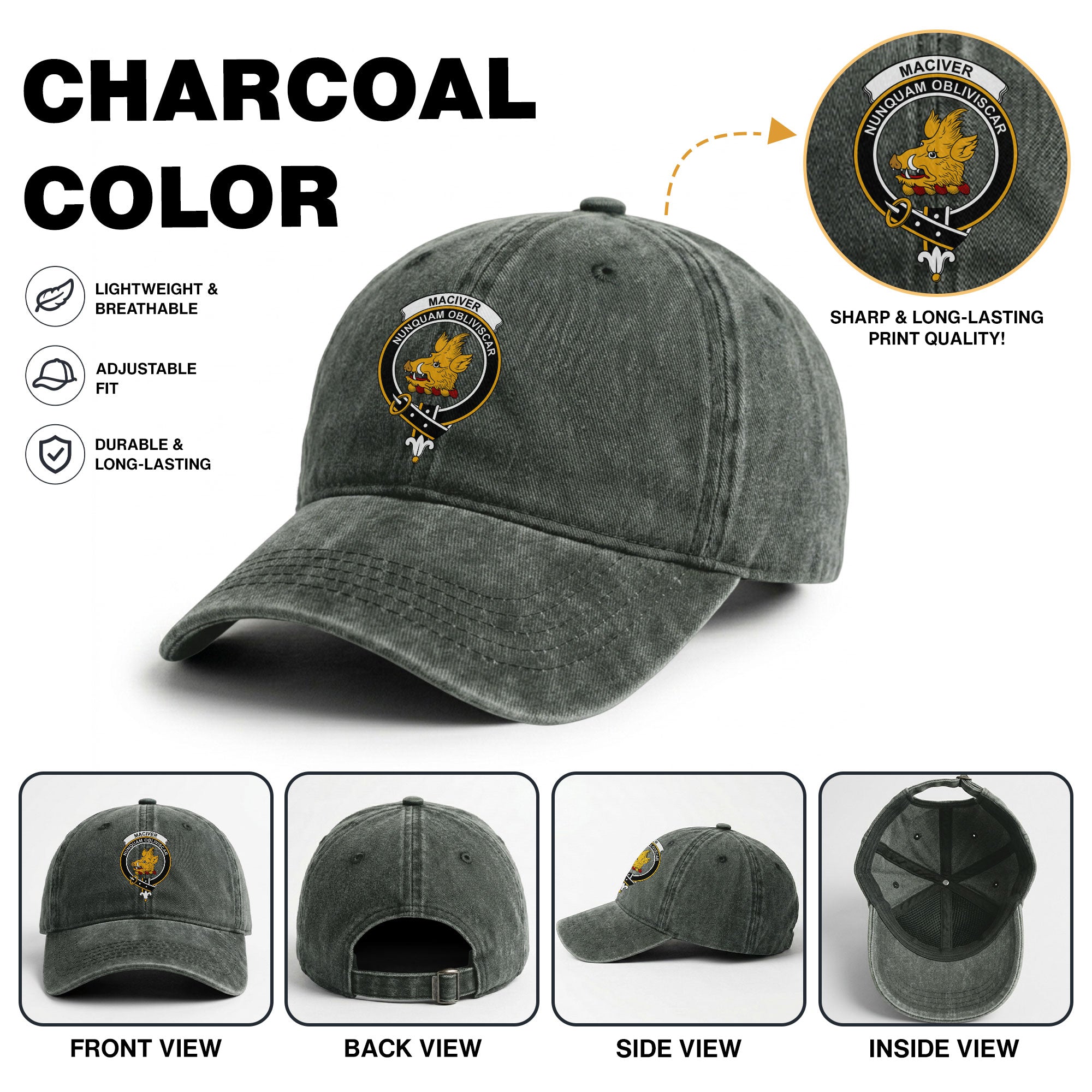 MacIver Crest Washed Classic Cap
