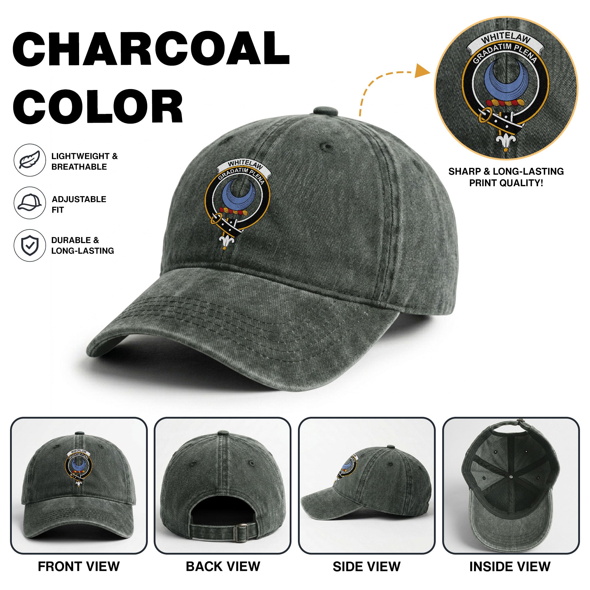 Whitelaw Crest Washed Classic Cap