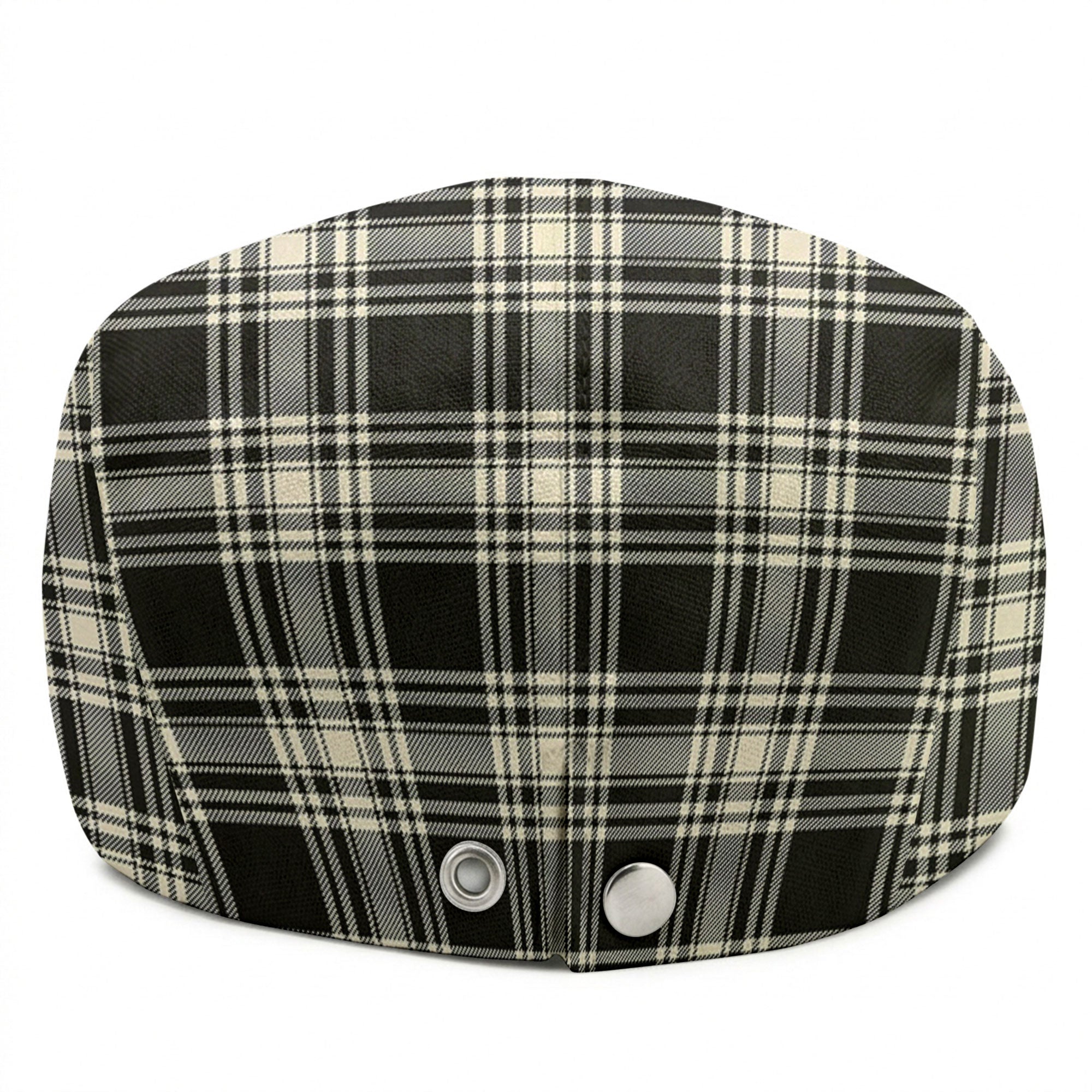 Menzies Black - White Ancient Tartan Flat Caps