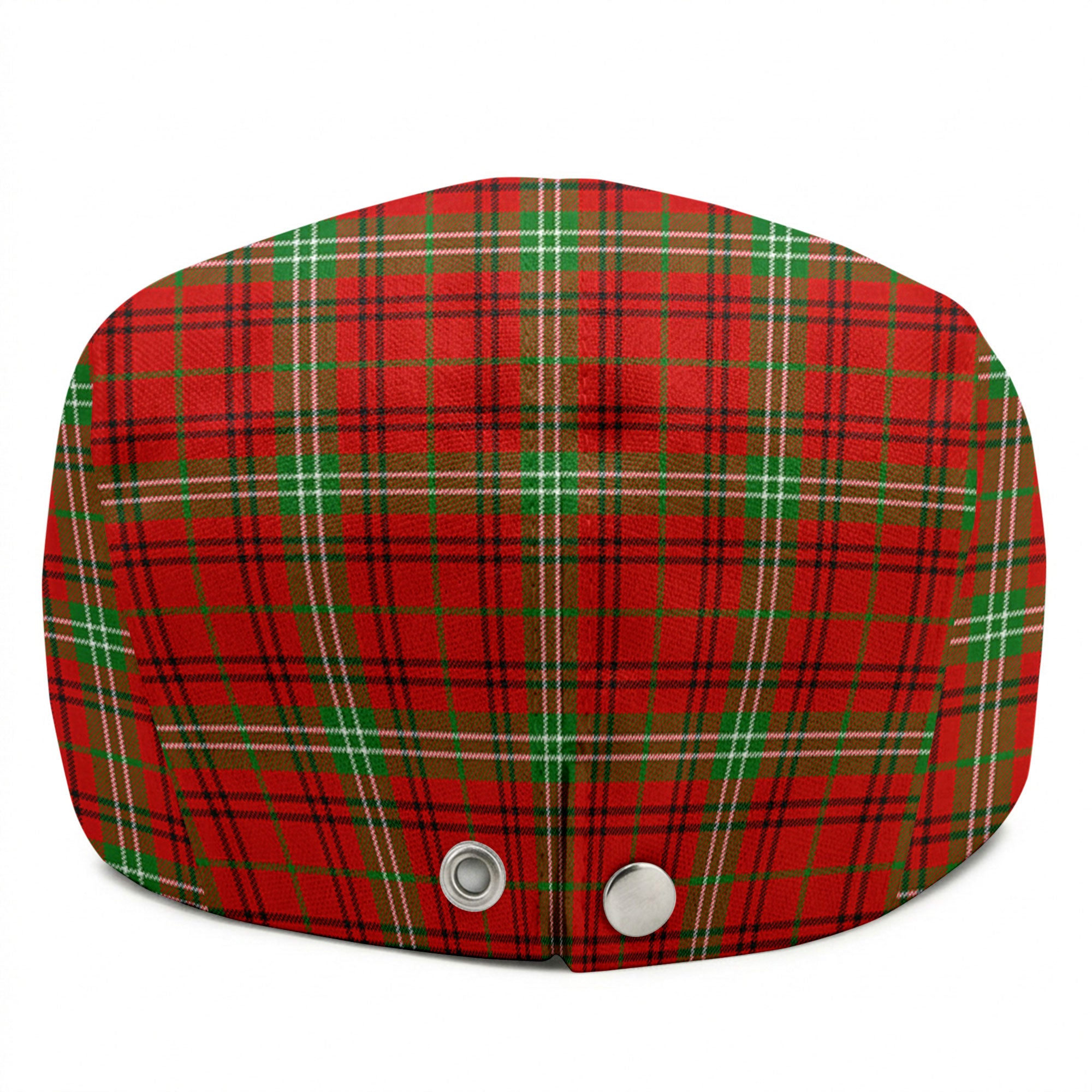Morrison Red Modern Tartan Flat Caps