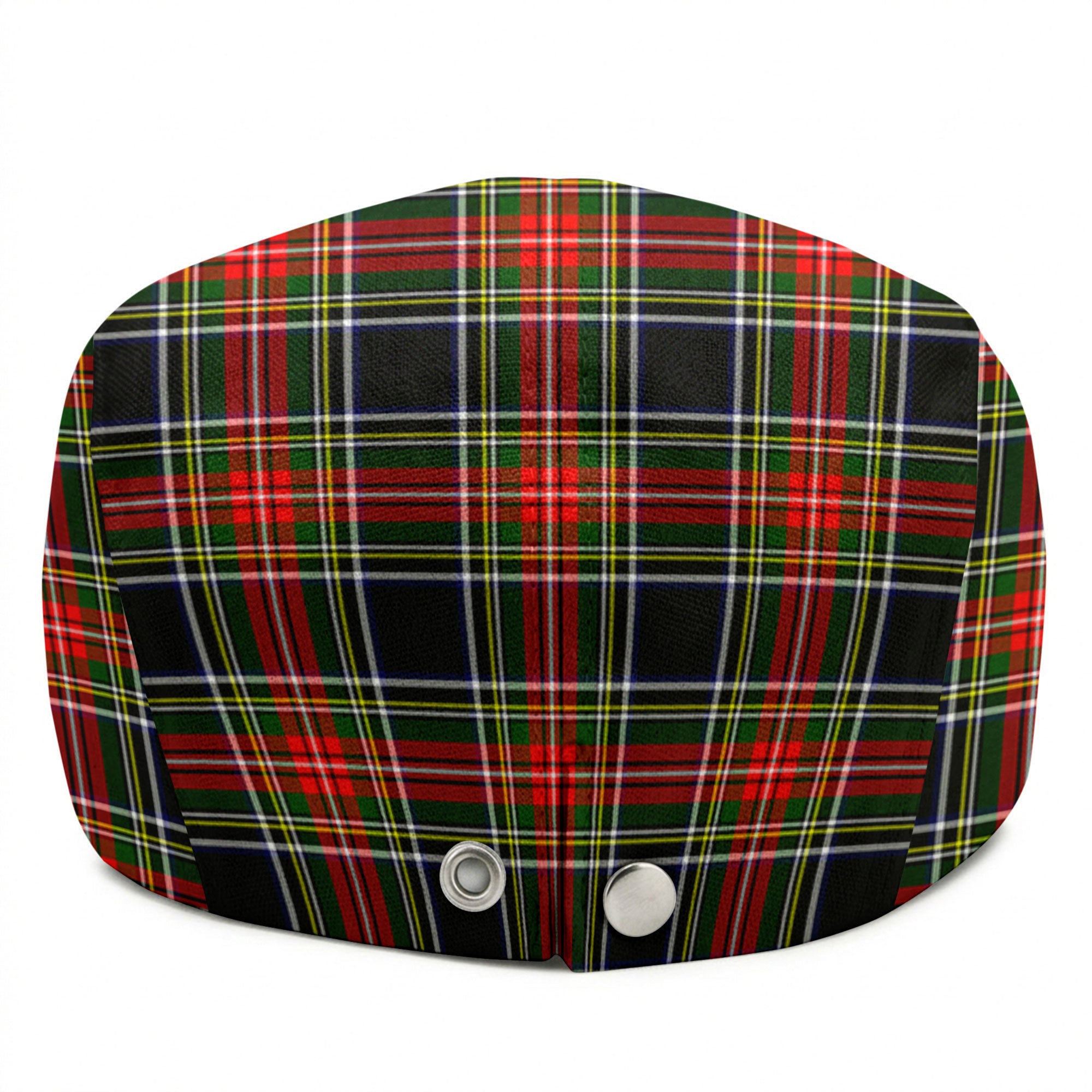 Stewart Black Tartan Flat Caps