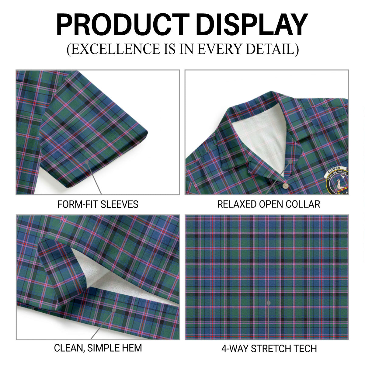 Cooper Ancient Tartan Crest Hawaiian Shirt