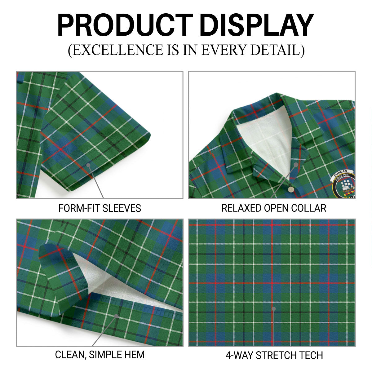 Duncan Ancient Tartan Crest Hawaiian Shirt