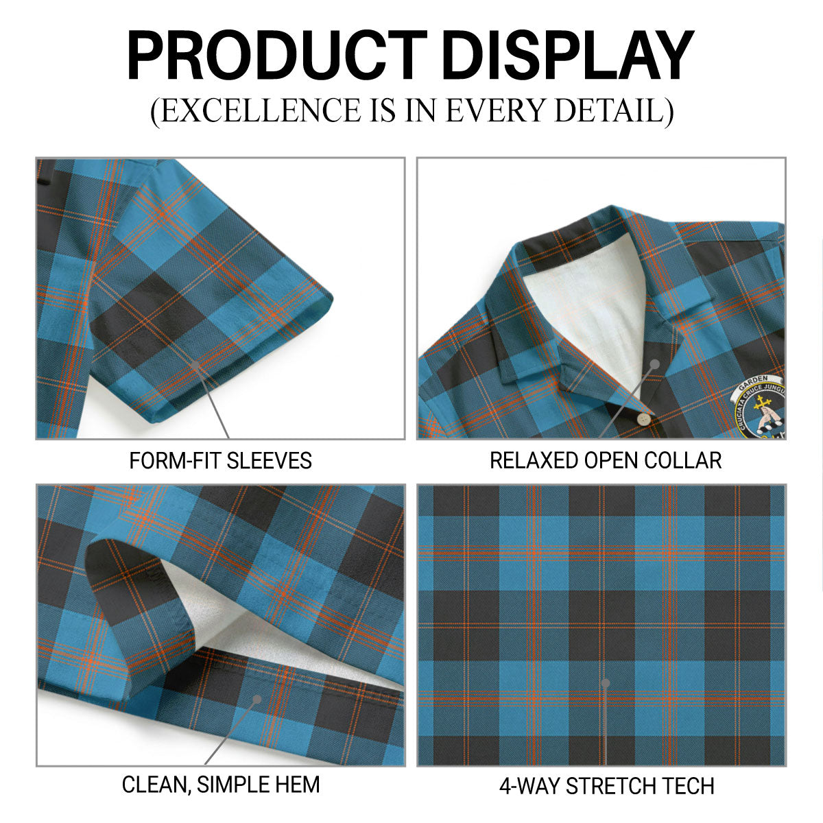 Garden Tartan Crest Hawaiian Shirt