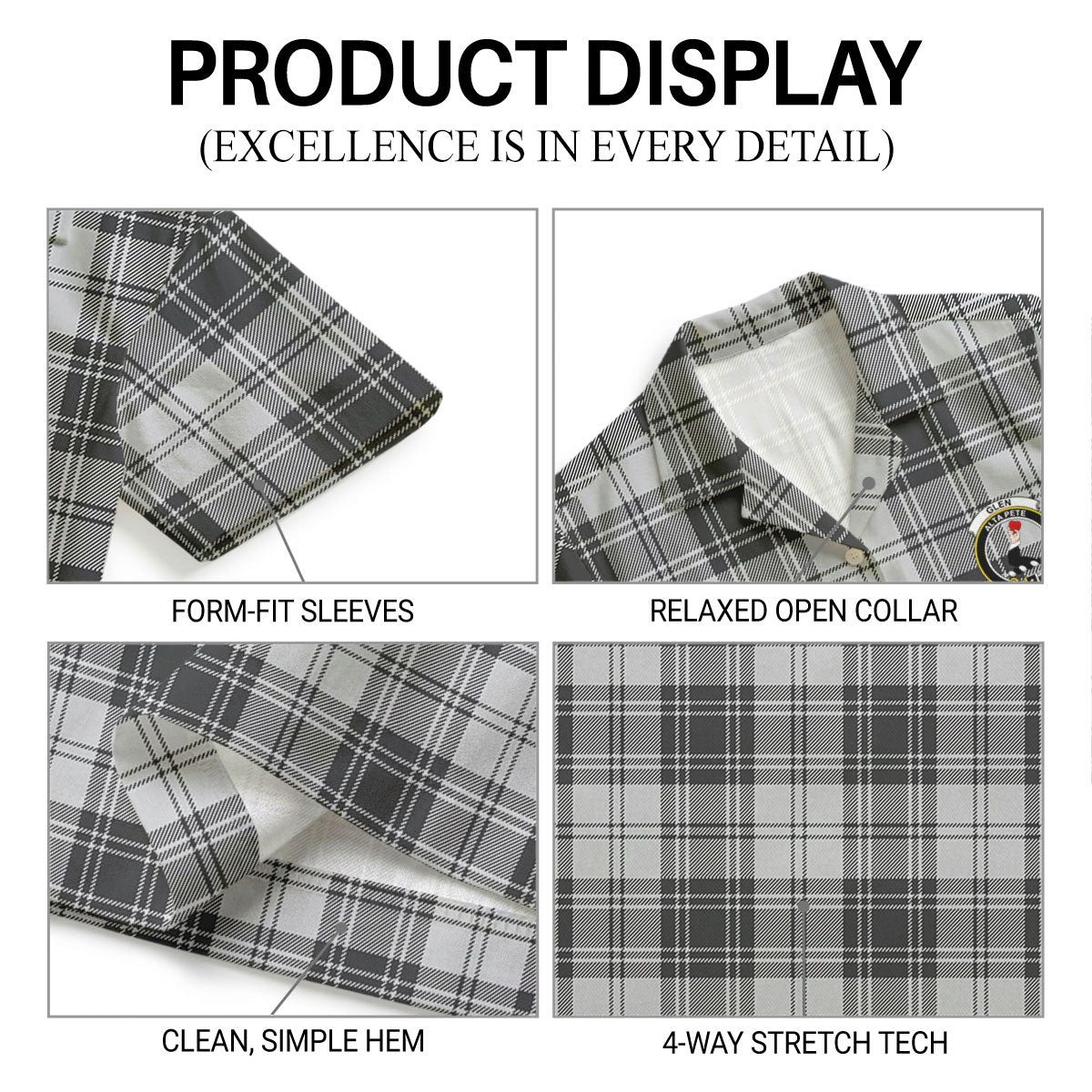 Glen Tartan Crest Hawaiian Shirt