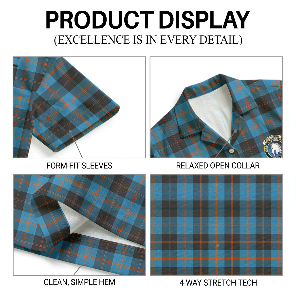 Horsburgh Tartan Crest Hawaiian Shirt