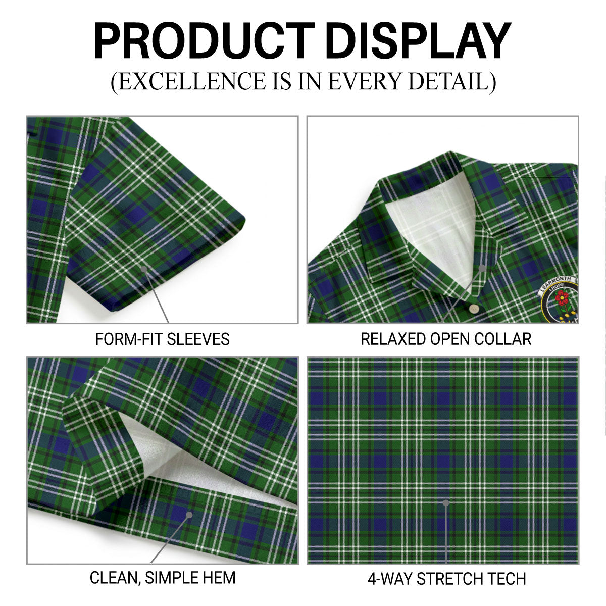 Learmonth Tartan Crest Hawaiian Shirt