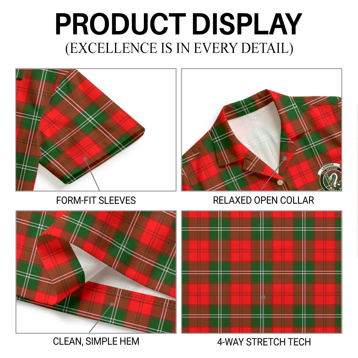 Lennox Tartan Crest Hawaiian Shirt