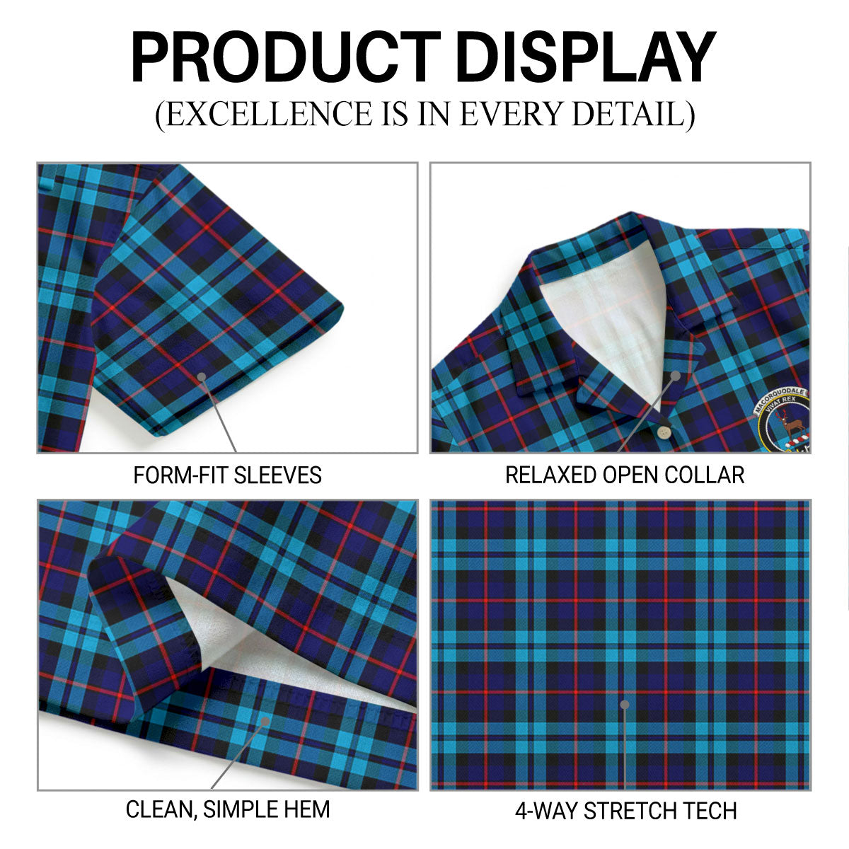 MacCorquodale Tartan Crest Hawaiian Shirt