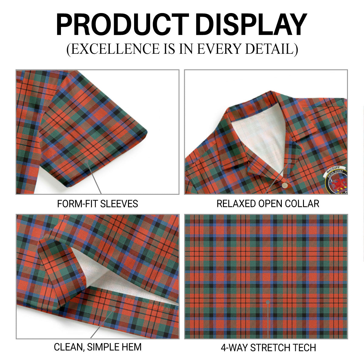 MacDuff Ancient Tartan Crest Hawaiian Shirt