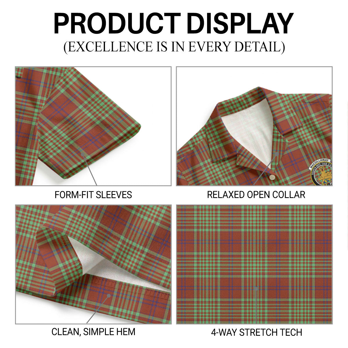 MacGillivray Hunting Ancient Tartan Crest Hawaiian Shirt