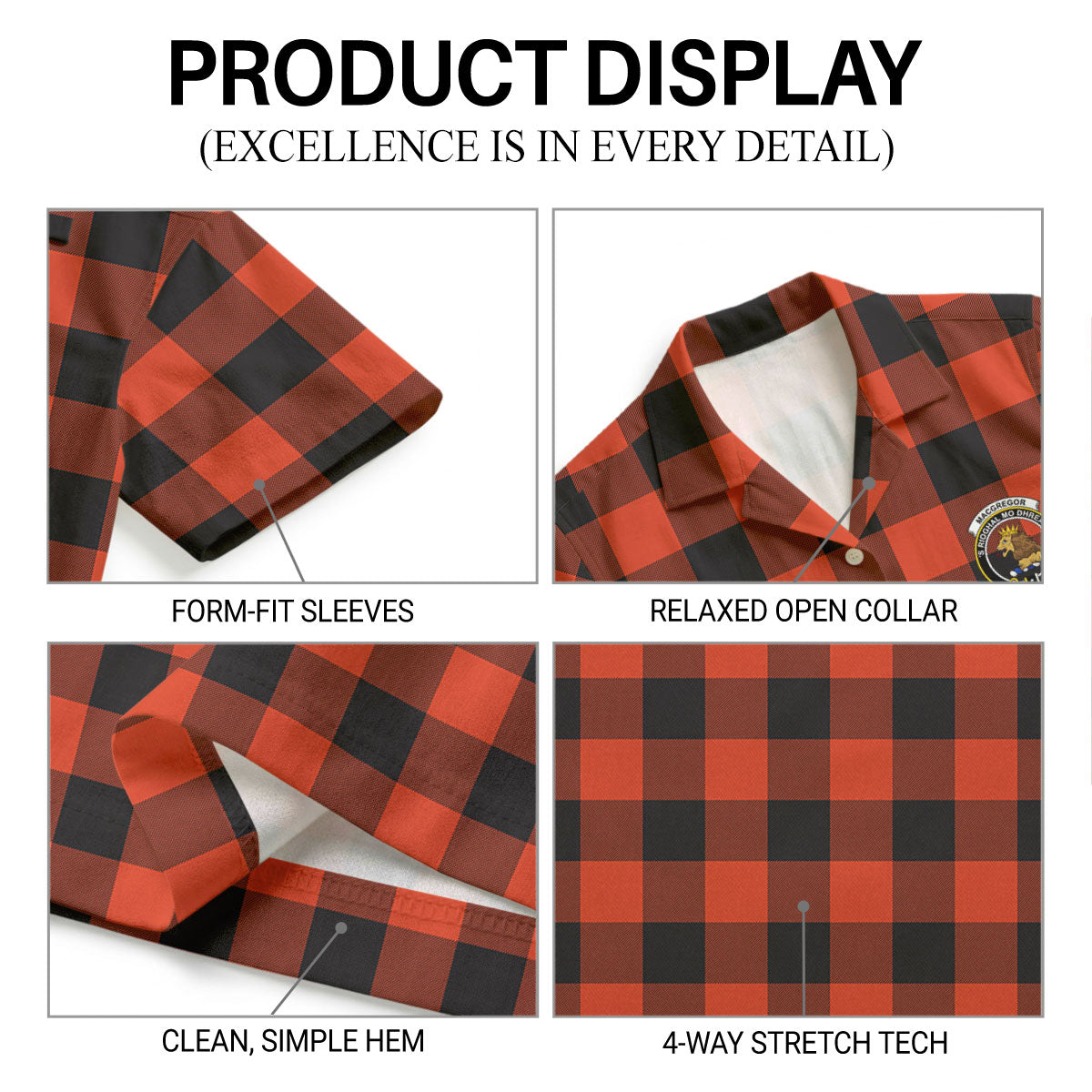 MacGregor Rob Roy Ancient Tartan Crest Hawaiian Shirt