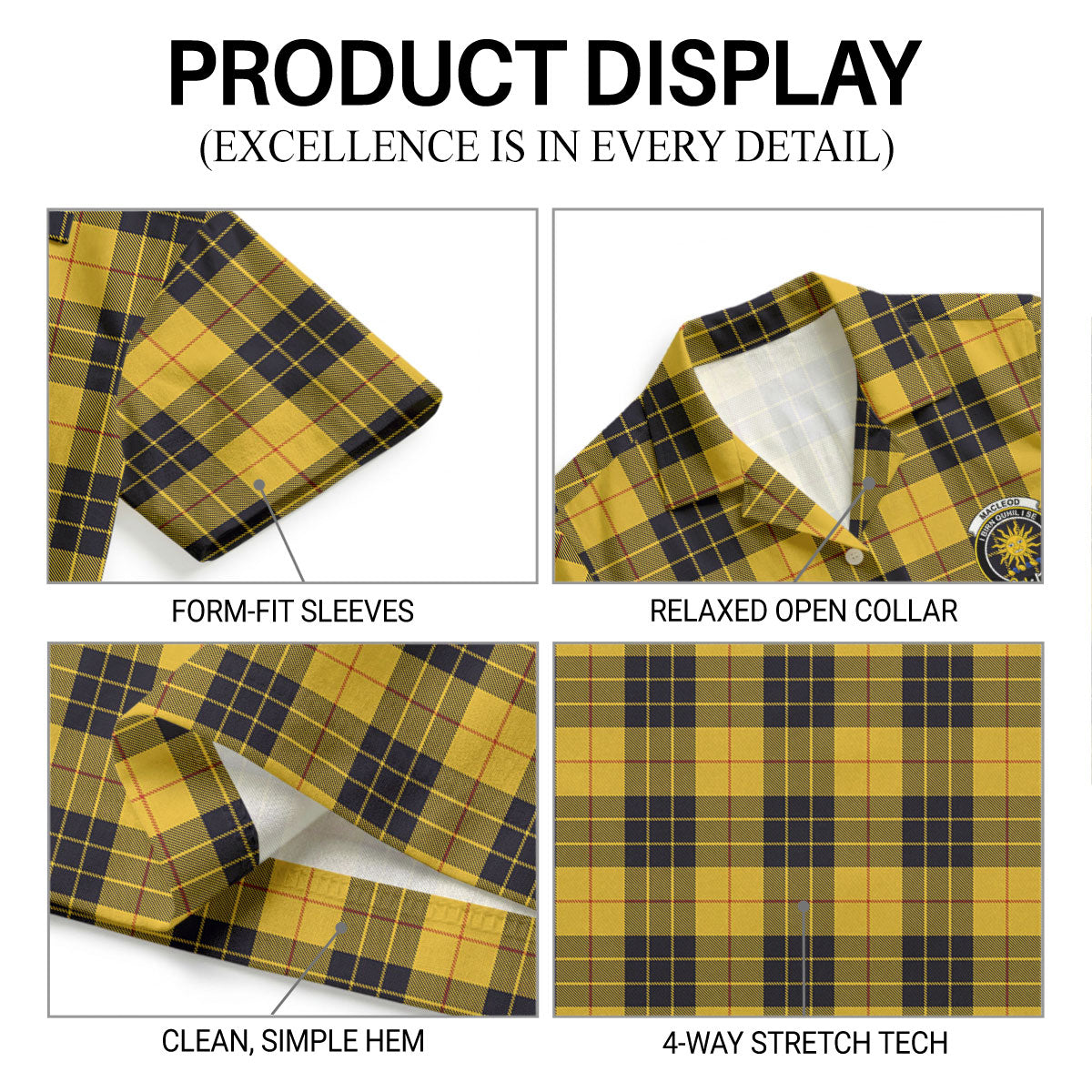 MacLeod of Lewis Ancient Tartan Crest Hawaiian Shirt