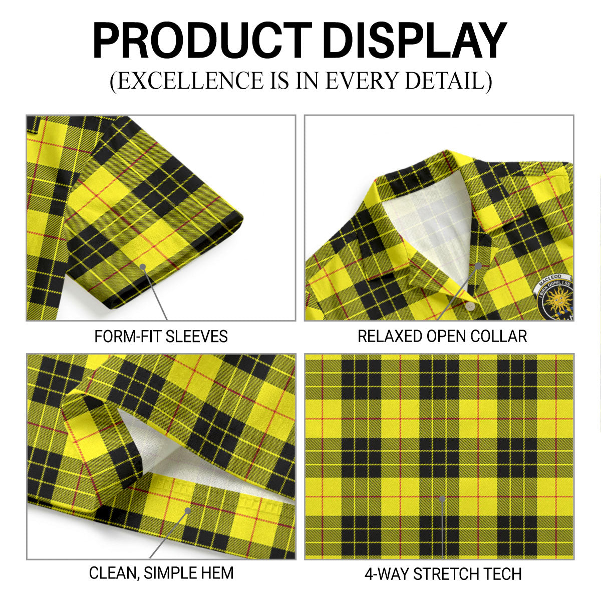 MacLeod of Lewis Modern Tartan Crest Hawaiian Shirt