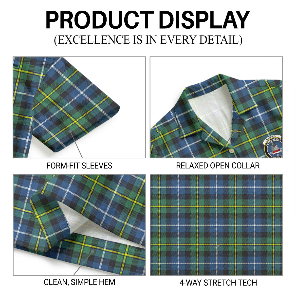 MacNeil of Barra Ancient Tartan Crest Hawaiian Shirt