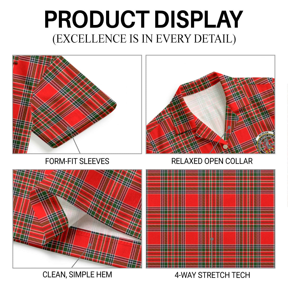 McBean Tartan Crest Hawaiian Shirt