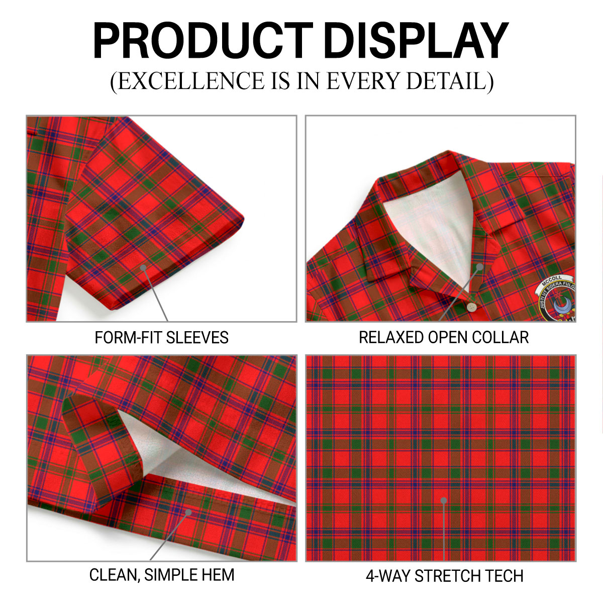 McColl Tartan Crest Hawaiian Shirt