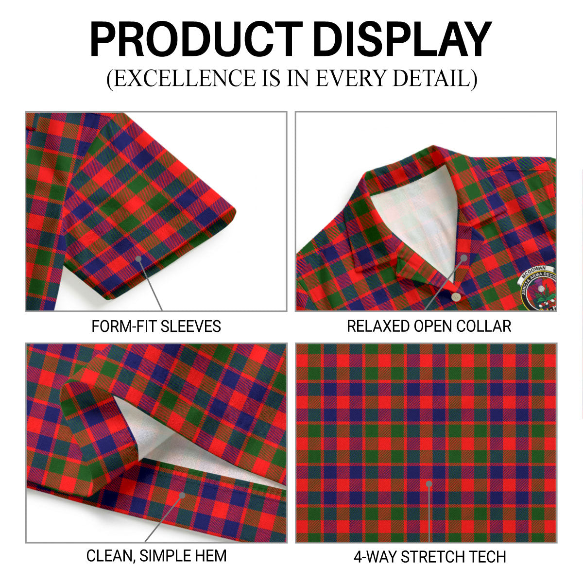 McGowan Tartan Crest Hawaiian Shirt